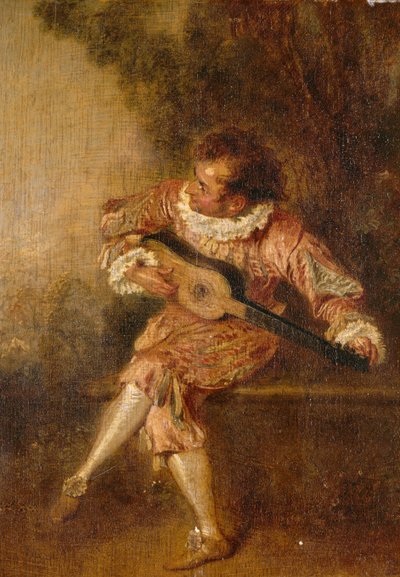 Le donneur de sérénades (Mezetin) von Jean Antoine Watteau